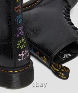 Très rare NOUVELLE Édition Limitée 2021 Bottes Dr Doc Martens x Keith Haring 1460