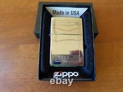 Très rare briquet Zippo Chrome de 1999 édition spéciale du millénaire limitée à 0003/2000