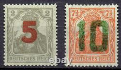 Très rare, édition Gniezno Pologne 2 X. 1919 Ensemble de 2 timbres