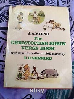 Très rare, le livre de vers de Christopher Robin signé par EH Shepard, 1ère édition au Royaume-Uni.