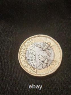 Très rare pièce de 1 livre de la reine Charles III abeille 2025 édition limitée en parfait état de frappe