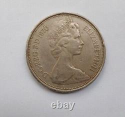 Très rare pièce de monnaie de première édition de 1970 NEW PENCE de la Reine Elizabeth II