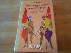 Uniforme Militares De La Guerra CIVIL Espanol Edition Originale 1971 Très Rare