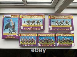 Usine Scelled 2e Édition Dark Elfes Army. Très Rare Collectionneur Warhammer De 1990