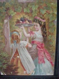 Very Rare Old 1876 Edition Vtg Antique Childs Book Happy Sundays Hard Back Young