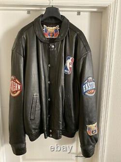 Very Rare Vintage Jeff Hamilton Nba Finals Leather Jacket Limited Edition