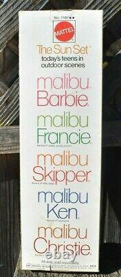 Vintage Pj Sunset Malibu Barbie #1187 Nrfb Very Rare White Box 1967 Edition