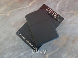 Vtg Très Rare Briquet Zippo Édition Limitée 1996 Noir Mat Groupe Bon Jovi