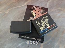 Vtg Très Rare Briquet Zippo Édition Limitée 1996 Noir Mat Groupe Bon Jovi