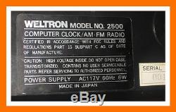 Weltron Ordinateur Radio-reveil Vintage 1960/1970 Orange Couleur Version Tres Rare